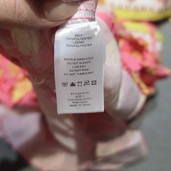 NWT Rubienn Boutique Vibrant Pink and Yellow Dress S/M/L - Picture 7 of 14